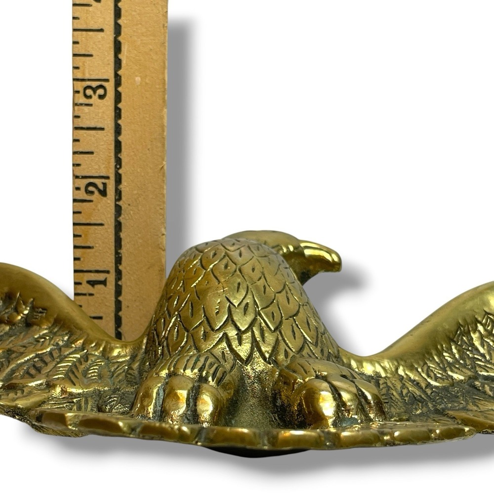 American Bald Eagle with Spread Wings Cast Iron Brass Wall Plaque 18" Patriotic - Picture 11 of 11